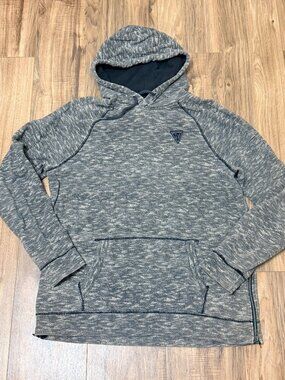 Hollister Gray Zip Side Hoodie Sweatshirt Mens XL Oversized Streetwear Cozy